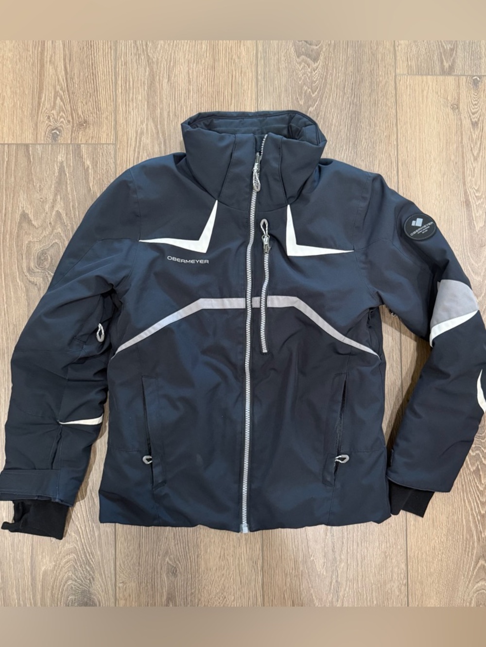 Obermeyer Boys Black Insulated Ski Jacket M 10-12